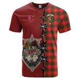 MacFie Modern Tartan T-shirt - Lion Rampant And Celtic Thistle Style